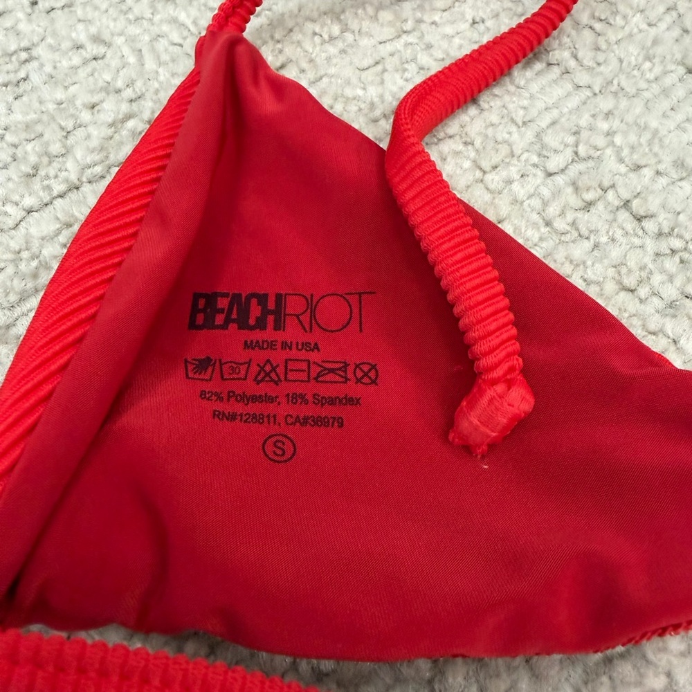 Beach Riot Red Triangle Bikini Set - Picture 9 of 9